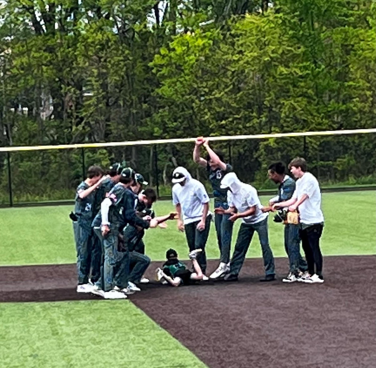BCRL baseball players on the field