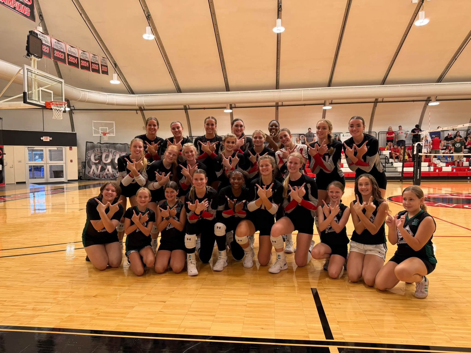 BCRL volleyball players at a tournament