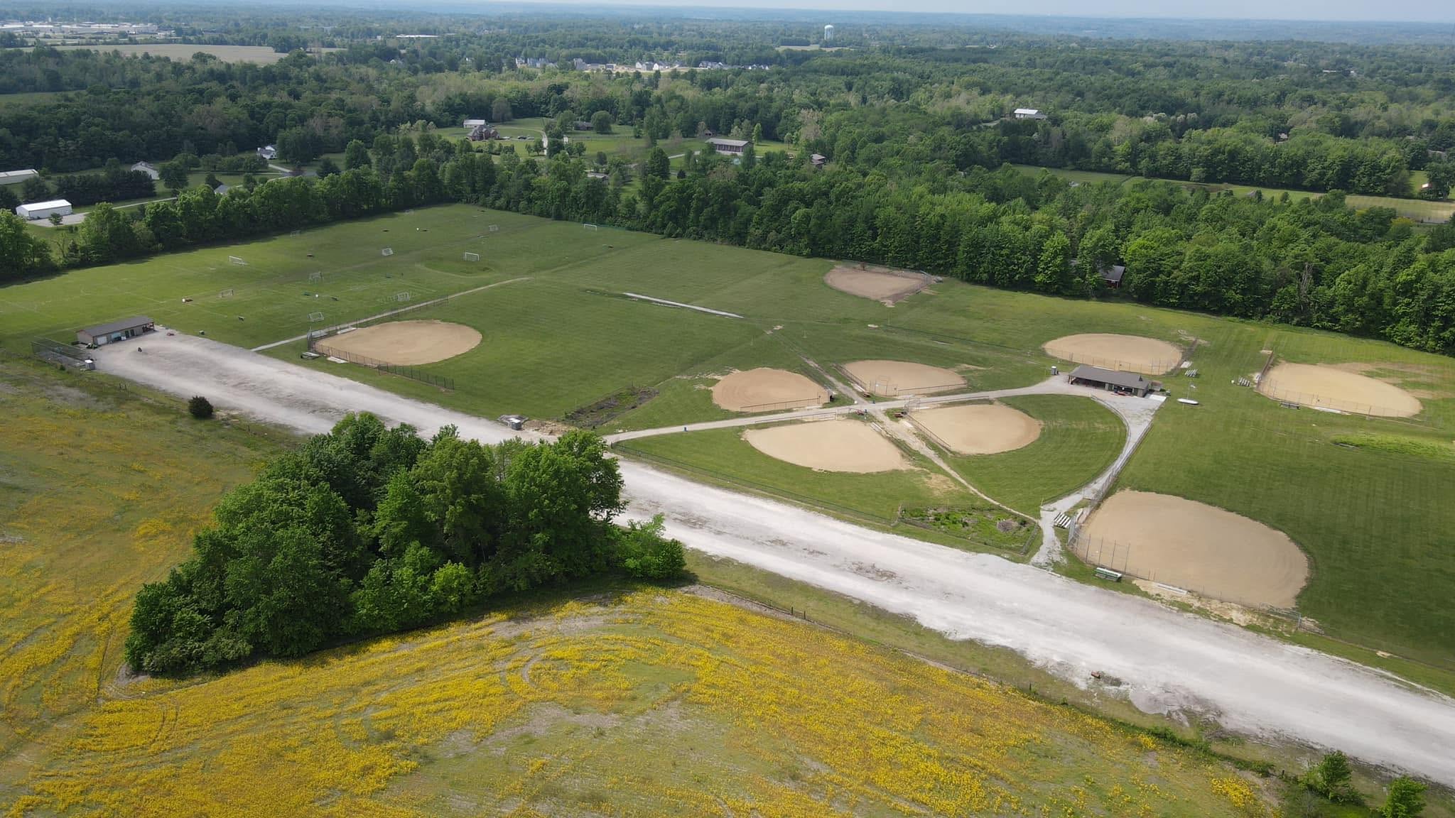 Aerial view of the BCRL fields