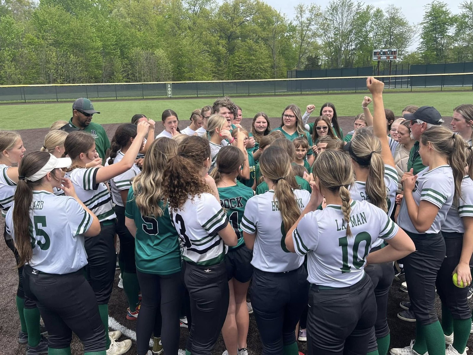 BCRL softball players meeting high school players