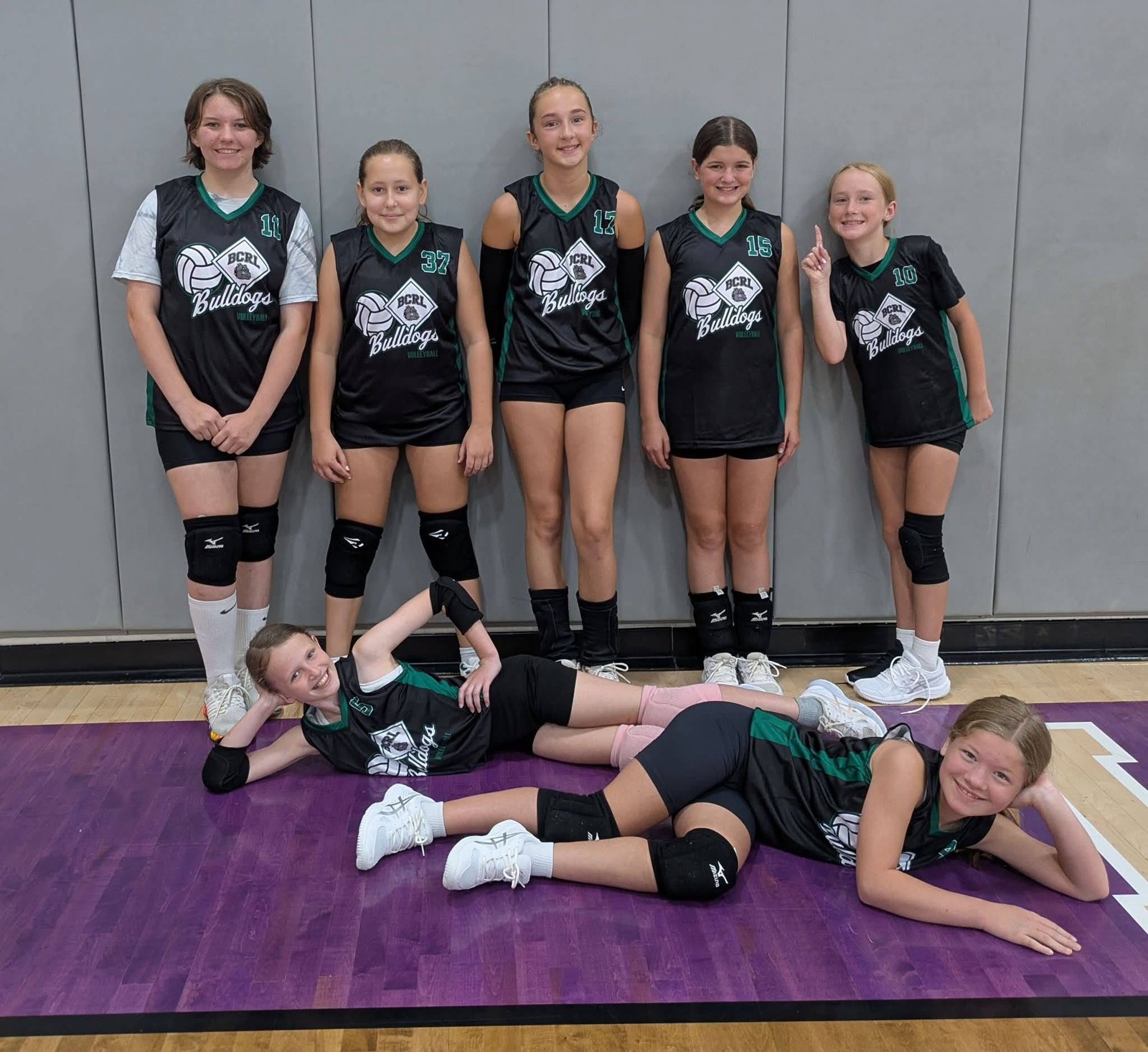 BCRL volleyball team posing for a fun photo